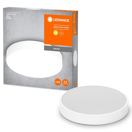 LED Plafond Povrchová montáž 20W 1500lm 3000K, teplá biela biely 28cm Stropné ledvance