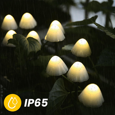 2x LED solárna záhradná lampa Drive Post Outdoor Mushroom IP65 Solárny strom CARI LUMILED