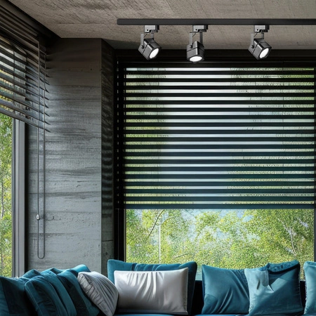 Súprava zbernicovej lišty 1-fázová lišta + 3x GU10 reflektor čierna VIENNA Sanico Goldlux