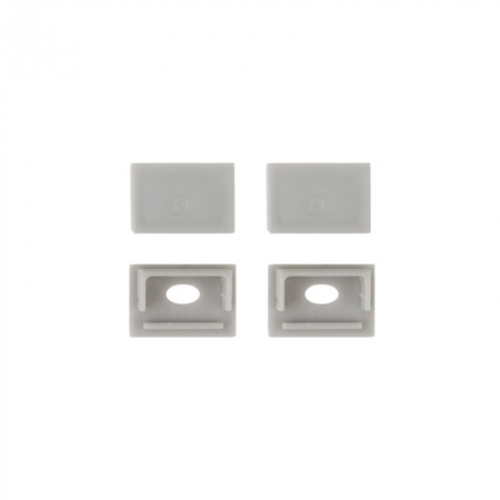 Hliníkový LED profil pre sadrokartón REGIPS široký pod omietku biely 2 m s priehľadným difúzorom pre LED pásy + krytky Ecolight série GPS