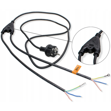 Napájací kábel 2m 3x0,75 pre pracovné svetlo LUMILED