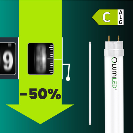 LED žiarivka G13 T8 TUBA 18W 2880lm 6500K, studená biela 160lm/W 120cm Lumiled