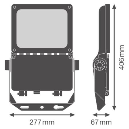 LED reflektor vonkajší reflektor 41W 6200lm 4000K IP66 biely reflektor Ledvance