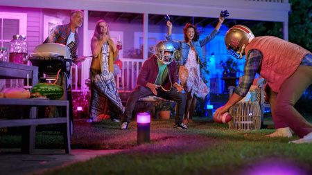 Záhradné svietidlo vonkajšie LED SLOW 25cm 8W 590lm IP65 Biela a farebná Ambiance RGB + TW Black Smart SMART Zigbee Bluetooth Calla Philips HUE