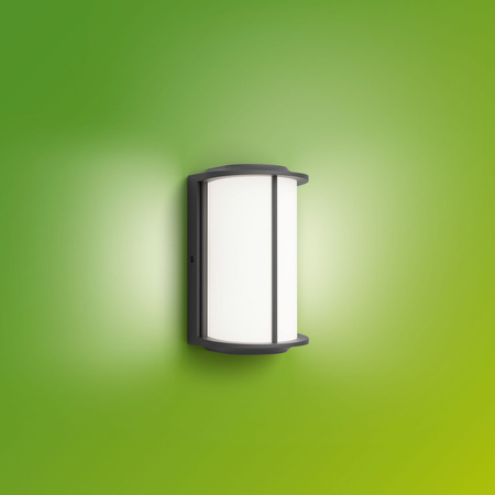 Záhradné nástenné svietidlo Vonkajšie fasádne svietidlo LED 4,3 W 800 lm 2700 K IP44 Antracit Reese Ultra Efficient Philips