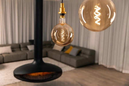 Dekoratívna LED žiarovka G200 Sphere E27 4,8W = 33W 400lm 2200K teplá biela 320° Filament Dimmable Vintage 1906 Osram