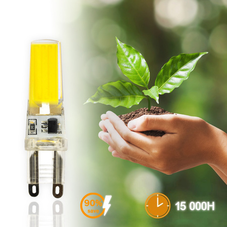 LED žiarovka G9 kapsula 5W = 50W 550lm 4000lm neutrálna biela 360° FILAMENTNÁ ŽIARKA