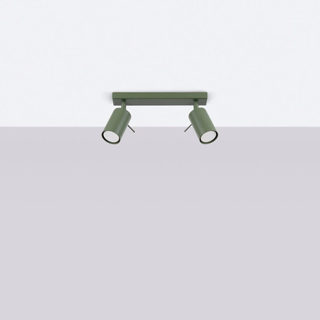 Bodové reflektorové stropné svietidlo Tuba 2x GU10 Olive Ring Bittersweet Shimmer SL.1501 Sollux