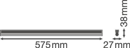 Lineárne pásové svetlo 10W 1000lm 3000K, teplá biela biely Batten Ledvance lampa