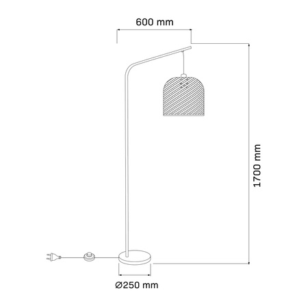 Stojacia lampa E27 béžová BAMBOO NATURAL Sanico Goldlux