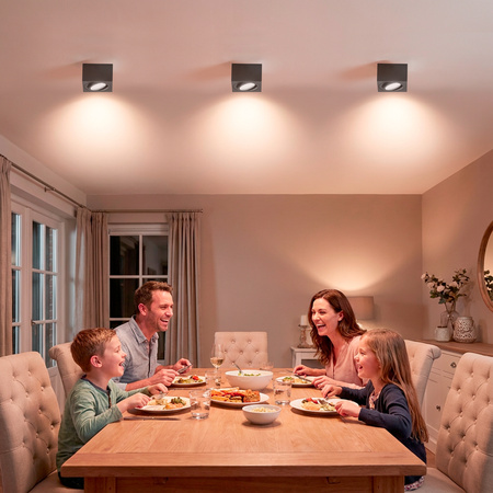 HALOGEN TUBE Spot Movable Square Black 50mm + LED náplň 5W 3000K AMAT-S LUMILED