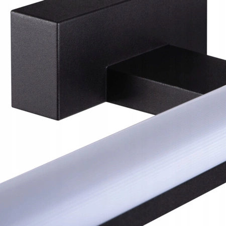 Nástenné kúpeľňové LED svietidlo nad zrkadlo 15W 1230lm 4000K neutrálna biela Rectangular Black IP44 Asten Kanlux