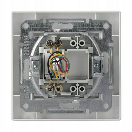 Telefónna zásuvka RJ11 s rámčekom biela SCHNEIDER ASFORA