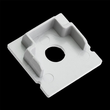 Krytka pre povrchovú montáž profilu KM38 s otvorom sivý plast