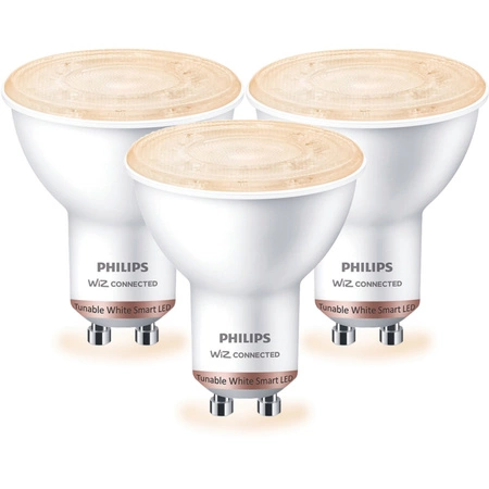 3x LED GU10 reflektor PAR16 4,7W = 50W 345lm 2700-6500K TW Smart SMART WiFi Bluetooth App WiZ Philips