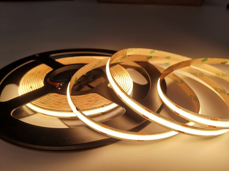 LED pás COB 9W/m 990lm/m 480LED/m 12V 3000K, teplá biela IP20 Roll 5m Ecolight