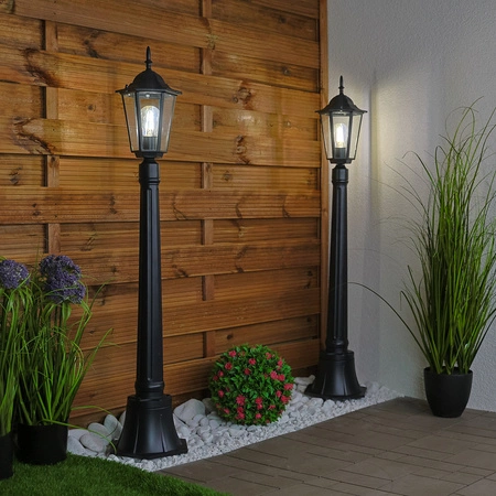 Vonkajšie záhradné svietidlo E27 LAMppost 1m Black BELLIS LUMILED