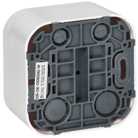 Povrchová jednozásuvka Schuko 2P+Z biela TODO ORNO