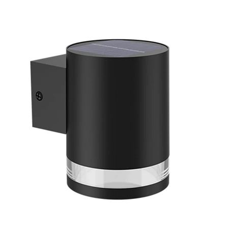 Záhradné nástenné svietidlo Solárne vonkajšie fasádne svietidlo LED 1,5 W 200 lm 2700K Black Fyce Philips