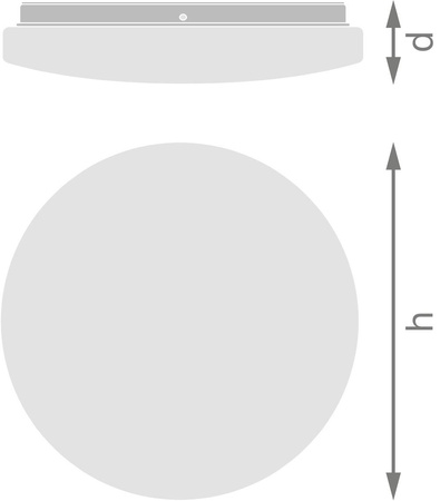 LED stropný plafón 24W 1800lm 3000K, teplá biela IP44 biely so zvukovým senzorom Stropný Ledvance