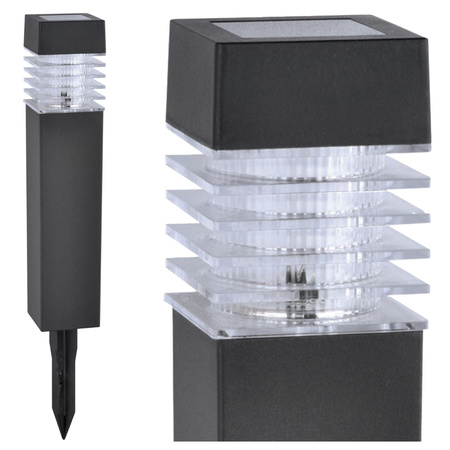 Solárne stojace svietidlo čierne IP44 so súmrakovým senzorom Martin Sanico Goldlux