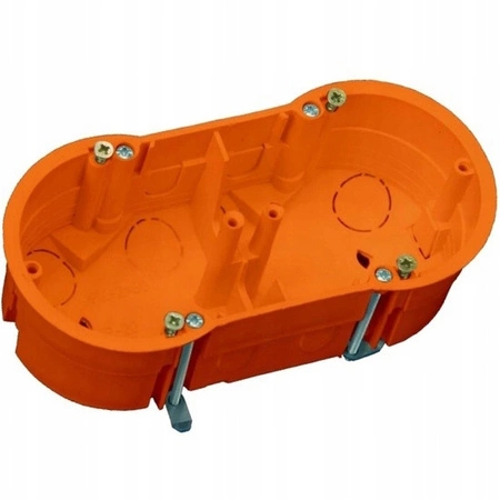 Hlboká elektrická krabica pre sadrokartónové dosky 2x60 so skrutkami PAWBOL