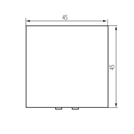 Jednopólový reverzibilný spínač 16A Square White OFFICE Kanlux