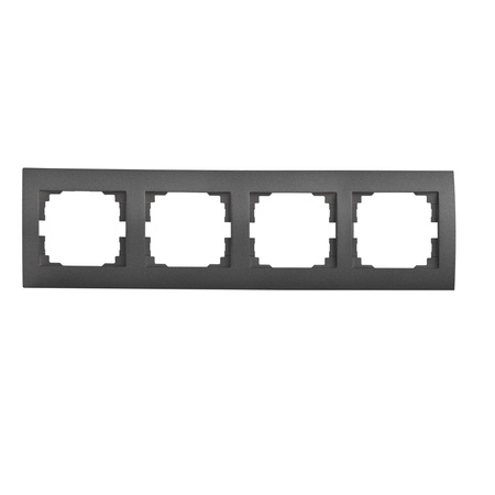 Horizontálny štvornásobný rámik pre zásuvku na povrch Grafit LOGI Kanlux