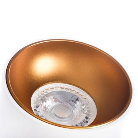 Stropné svietidlo Spot Tuba LED Halogen GU10 Round White Gold Riti Kanlux