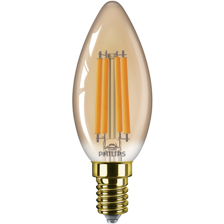 LED žiarovka E14 B35 6W = 40W 470lm 1800K teplé vlákno jantárová PHILIPS