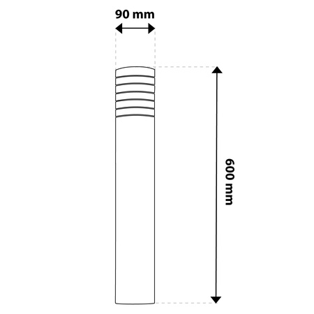 Záhradný vonkajší stojaci LED stĺp RINGO 60cm LUMILED