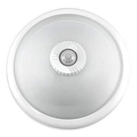 Plafond Stropné svietidlo 2x E27 Povrchová montáž so snímačom pohybu Okrúhly biely Masterled