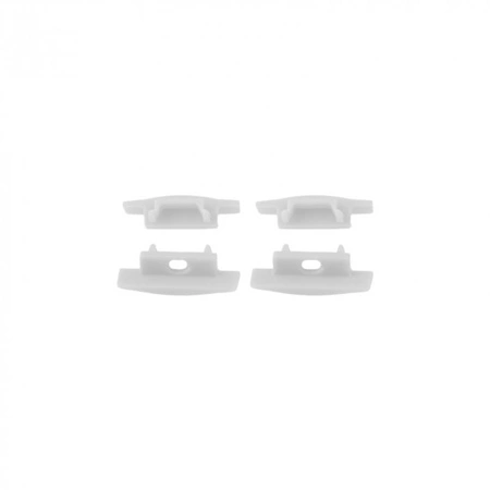 Zapustený eloxovaný hliníkový LED profil 2 m s matným difúzorom pre LED pásy + koncové krytky P Ecolight series