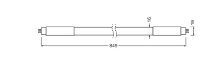 LED žiarivka T5 G5 18W = 39W 2800lm 6500K studená biela 190° 85cm Superior Ledvance