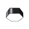 Stropné svietidlo na povrchovú montáž 2x E27 Plafond Polygonal Black Modern Sunde Sollux