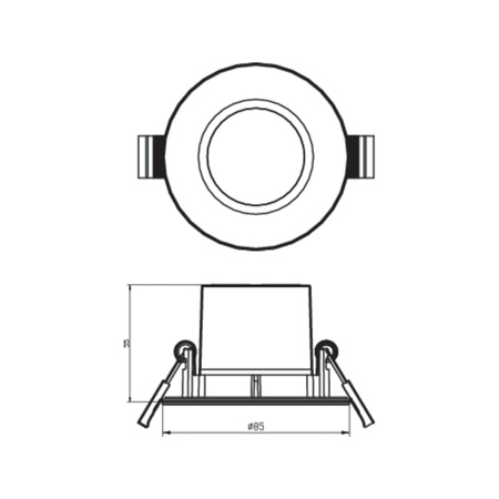 LED zapustená pod omietku 5,5 W 350 lm 2700K Nikel Dive Kúpeľňa Philips