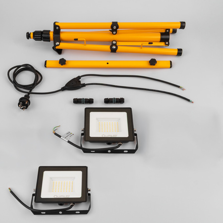 LED reflektor 2x 50W Pracovný LED statív 4000K