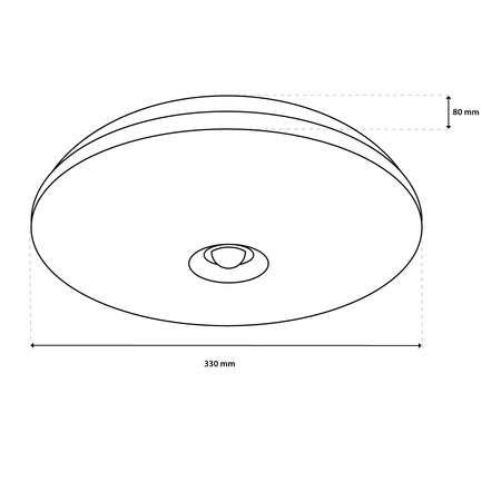 LED plafón Povrchová montáž 24W NOTUS 2 Round Motion Sensor IP44 33 cm LUMILED