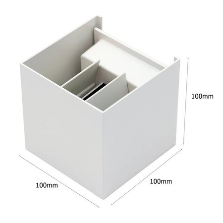 Vonkajšie fasádne svietidlo KINKIET LED 2x 3W 4000K IP54 Leo White