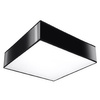 Stropné svietidlo Plafond 2x E27 Square Black Minimalist Horus Sollux