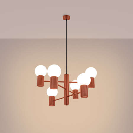 Luster Závesné svietidlo 6x G9 Hliník Ochre Red Halo French Sky SL.1833 Sollux