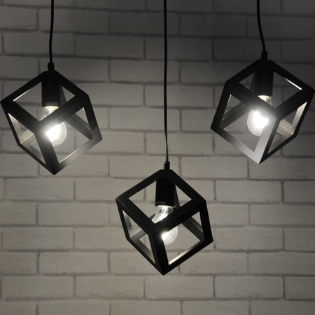 Dekoratívne závesné stropné svietidlo 3x E27 Black Loft Sanico Goldlux