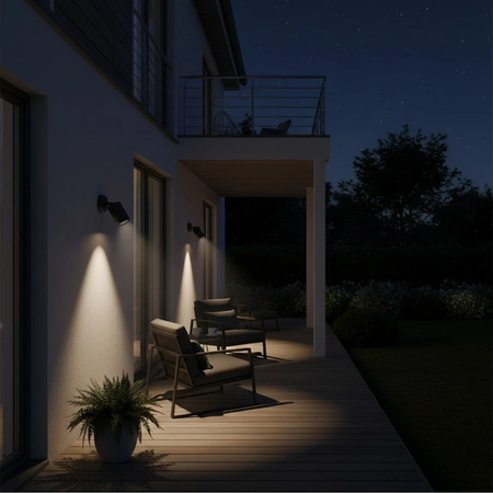 Vonkajšie nástenné svietidlo GU10 čierne IP44 Olimp Sanico Goldlux