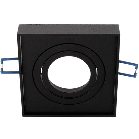 Set HALOGEN TUBE Spot Movable MIDI GU10 Square Black 20mm + LED GU10 6W 4000K LUMILED