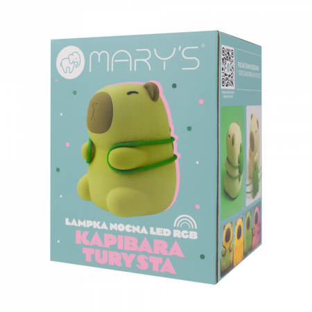 Detské LED nočné svetlo 2,5W 3000K, teplá biela + Multicolour RGB dobíjacie 1200mAh béžová KAPIBARA MARY'S