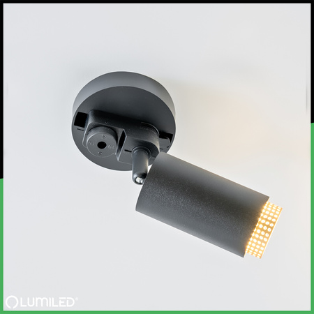 Adaptér základne na montáž jednofázových reflektorov čierny LUMILED