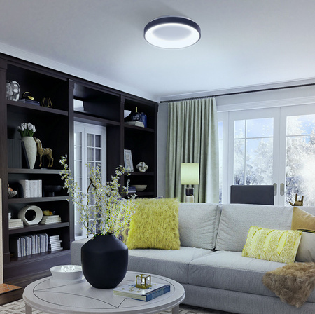 Plafond LED stropné svietidlo 72W 7500lm 2700-6000K CCT čierna Stmievateľné + diaľkové ovládanie EDGE Videx