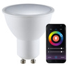 LED žiarovka GU10 5,5W 400lm 2700-6500K CCT RGB 100° Stmievateľná WiFi Tuya WIFI SMART Sanico Goldlux