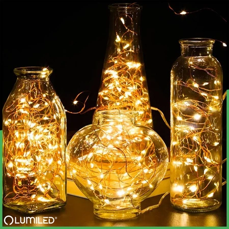 Solárna záhrada Girland 100x LED dekoratívne drôty 12m 2700K Warm + FILO PILOT LUMILED