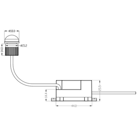 Senzor pohybu a súmraku PIR s 360° káblom Masterled
